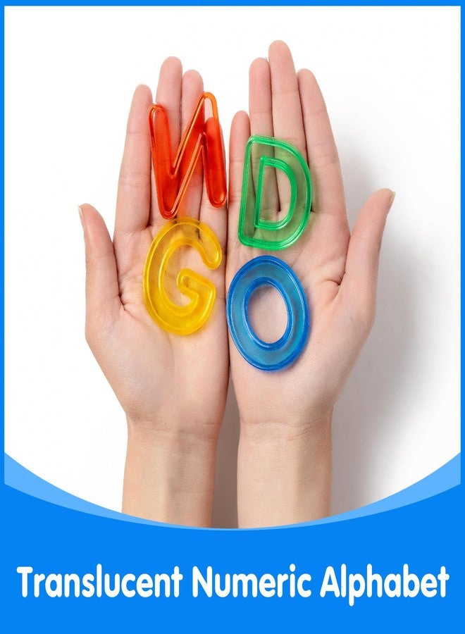 Odoorgames 66 Pcs Translucent Letters and Numbers - About 2 Inches - Plastic Alphabet Letters for Kids - Ideal for Light Table Activities, Counting & Spelling Fun - Image 3