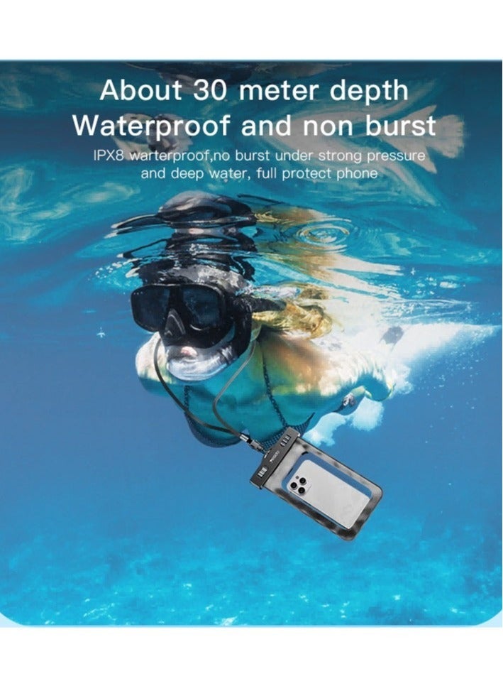 Yesido WB10 Waterproof Phone Case Dry Bag with Adjustable Strap – IPX8 Certified, Floating Design for Maximum Protection During Swimming, Boating, Beach Trips, Fishing, and Outdoor Adventures – Universal Fit for All Smartphones - Image 3