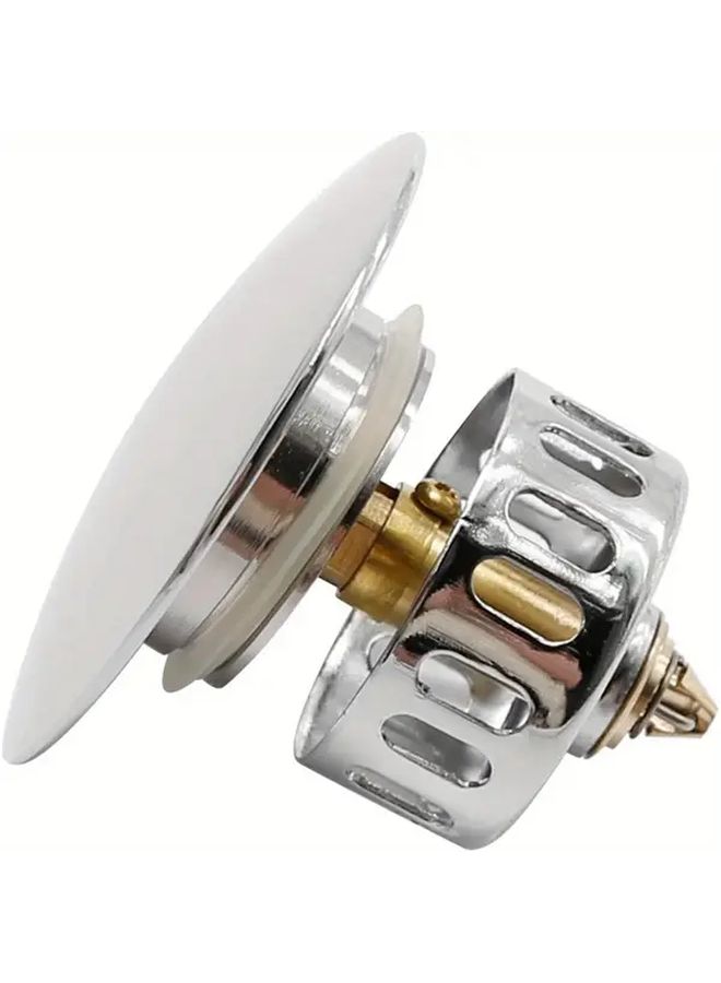 Universal Bathtub Anti Clog Drain Stopper With Hair Catcher Pop Up Design - Image 1