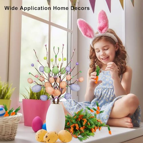 Ufurty 100PCS Mini Easter Carrots Plastic Carrot Shape Artificial Vegetables Ornaments Decorative Bunny Carrots Realistic Carrots Easter Miniature Decorations for Home Kitchen Table Centerpiece by Rely2016 - Image 5