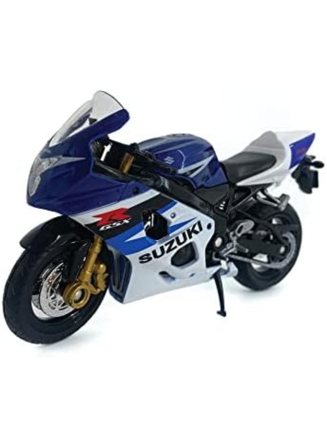 Die Cast Motorcycle Blue Suzuki GSX-R750, 1:18 Scale - Image 1