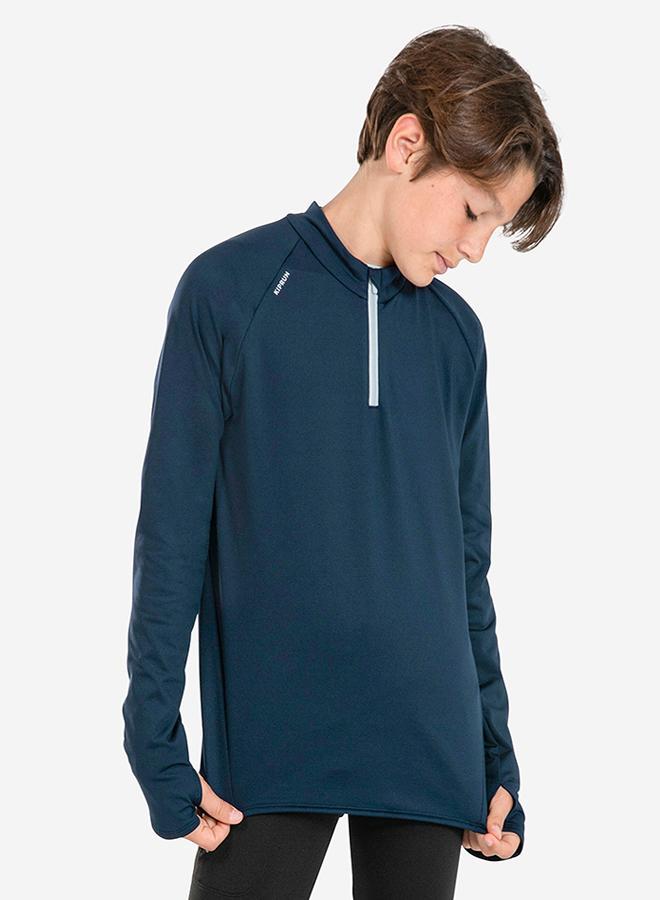 DECATHLON Kids' KIPRUN WARM 100 1/2 zip long-sleeved running T-shirt - Image 1