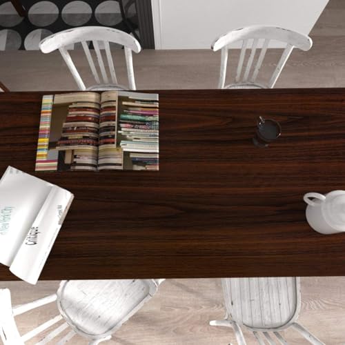 HOMSUN Vinyl Flooring Peel and Stick Roll Wall Stickers Self Adhesive Vinyl Wood Flooring Wallpaper Tiles Stickers Waterproof for Bathroom Living Room Kitchen (Wallnut Sticker, 24 X 78 Inch) - Image 4