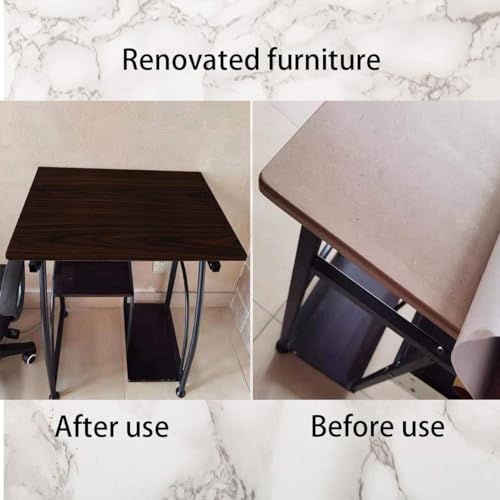 HOMSUN Vinyl Flooring Peel and Stick Roll Wall Stickers Self Adhesive Vinyl Wood Flooring Wallpaper Tiles Stickers Waterproof for Bathroom Living Room Kitchen (Wallnut Sticker, 24 X 78 Inch) - Image 2