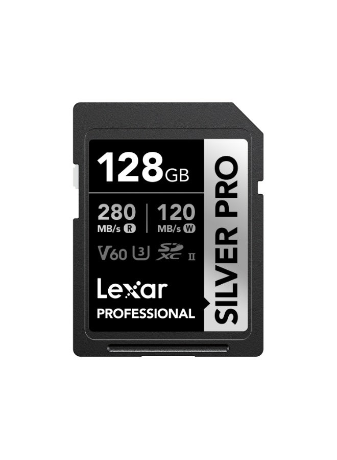 ليكسار بطاقة ذاكرة  Lexar® Professional Silver Plus  سعه 128 جيجا