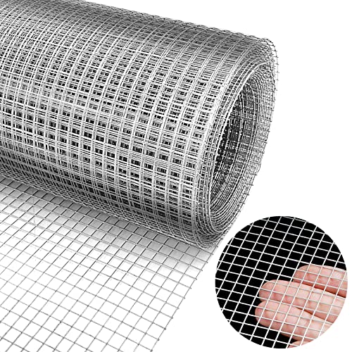WURJHSONG Hardware Cloth 20'' x 20' 1/4 in Galvanized Wire Mesh Roll (23 GA) Chicken Wire Fence Roll for Chicken Pen/coop Fences, Screen mesh, Rabbit/Snake Fences, Poultry enclosures, Handicraft Making, etc. - Image 1
