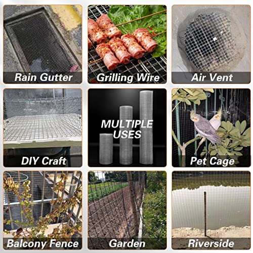 WURJHSONG Hardware Cloth 20'' x 20' 1/4 in Galvanized Wire Mesh Roll (23 GA) Chicken Wire Fence Roll for Chicken Pen/coop Fences, Screen mesh, Rabbit/Snake Fences, Poultry enclosures, Handicraft Making, etc. - Image 4