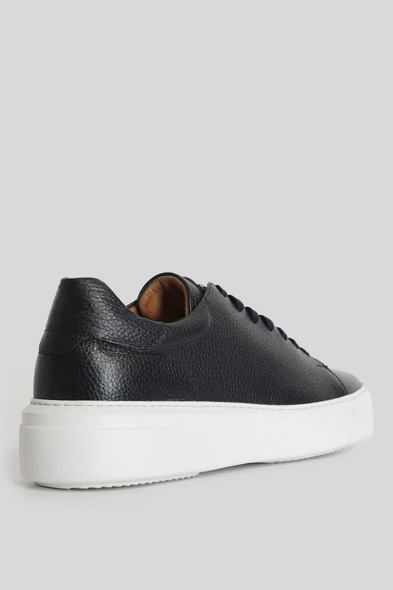 Lufian Tommy Men's Leather Sneakers Navy Blue