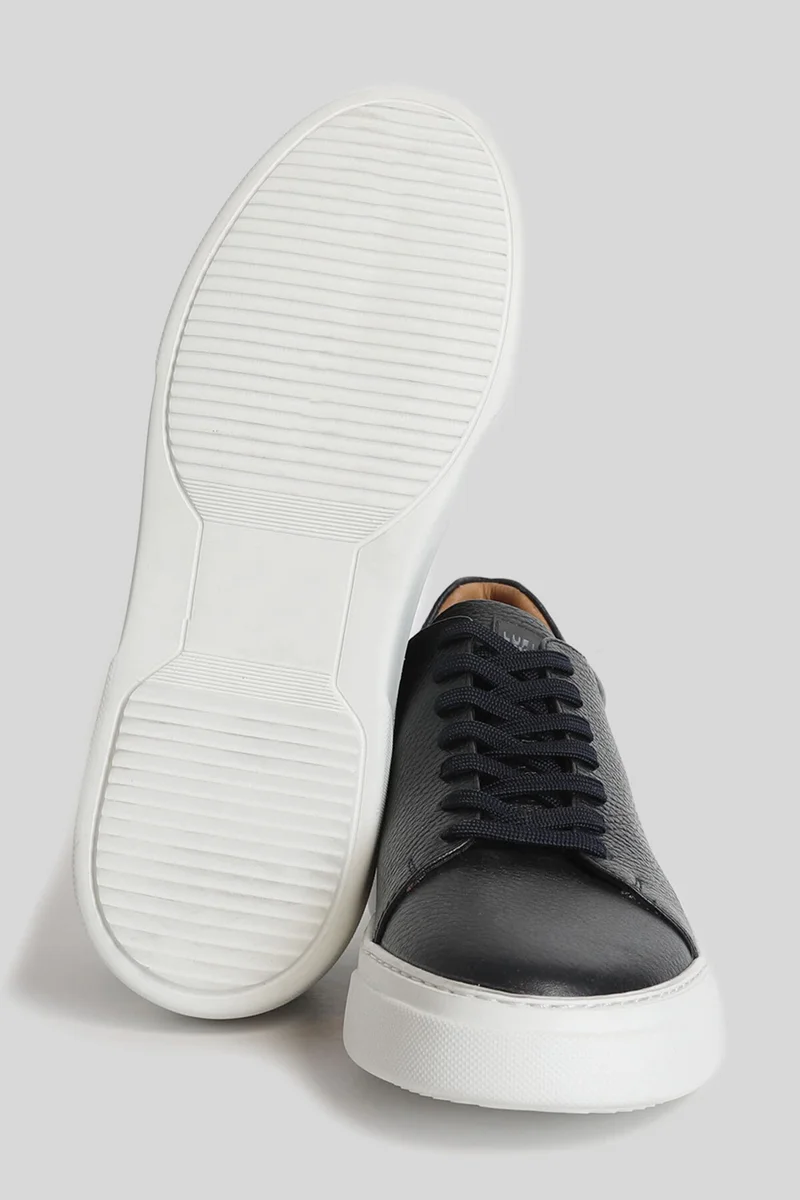 Lufian Tommy Men's Leather Sneakers Navy Blue