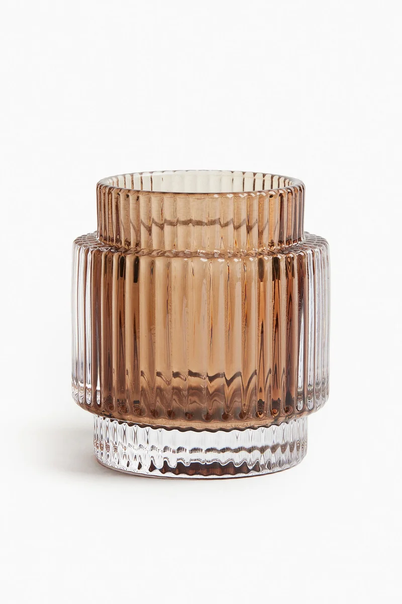 H&M Glass candle holder
