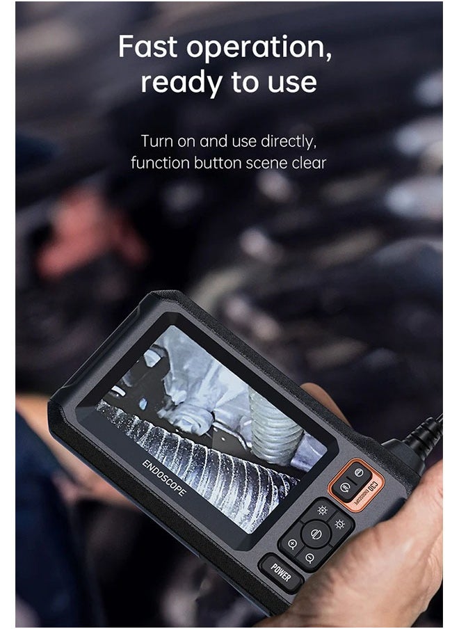 Generic Industrial endoscope, IP67 waterproof, with 8 LED lights, 4.3IPS screen, HD1080P, 2000MAH, for pipeline, sewer, vehicle inspection  - Image 5