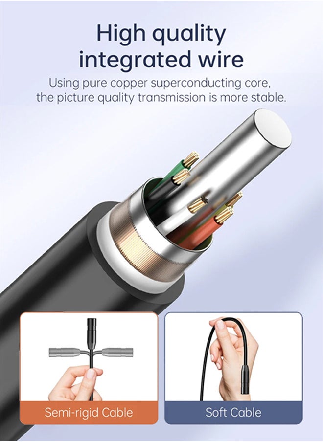 Generic Industrial endoscope, IP67 waterproof, with 8 LED lights, 4.3IPS screen, HD1080P, 2000MAH, for pipeline, sewer, vehicle inspection  - Image 4