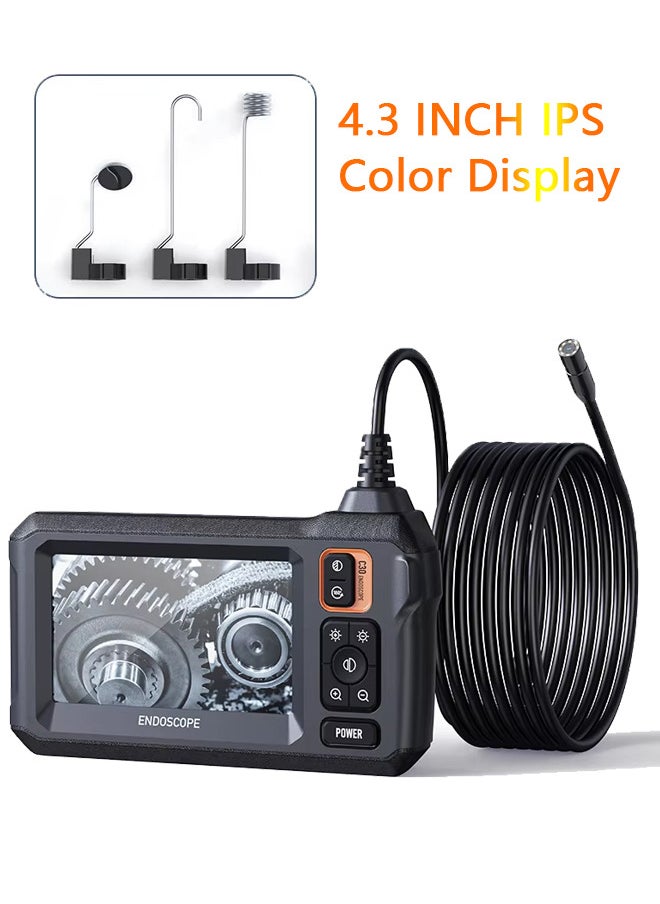 Generic Industrial endoscope, IP67 waterproof, with 8 LED lights, 4.3IPS screen, HD1080P, 2000MAH, for pipeline, sewer, vehicle inspection  - Image 1