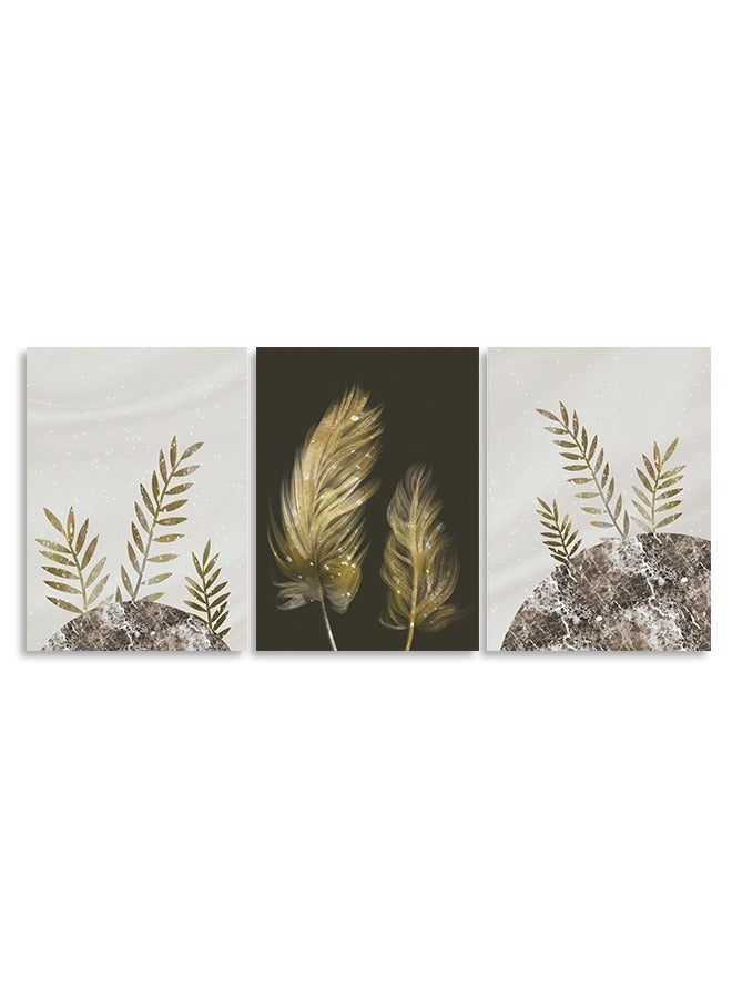 Marktna Set Of 3 Framed Canvas Wall Arts Stretched Over Wooden Frame with a Nature Design - Image 2