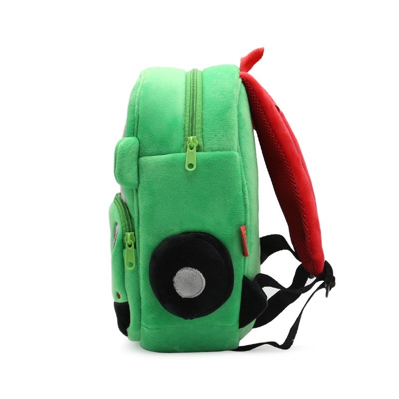Plush Kids Backpack, Jeep Vehicle Design, Soft Lightweight School Bag for Toddlers and Preschool Kids - Image 4