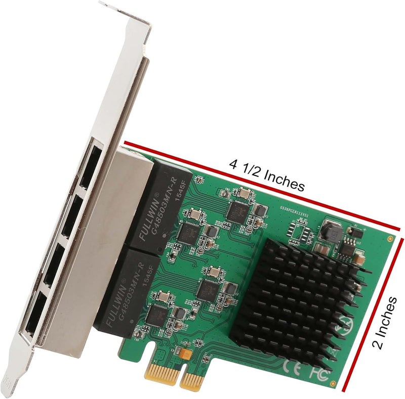 Syba MULTIMEDIA 4 Port Gigabit Ethernet PCI-e X1 Network Interface Card (SI-PEX24042) - Image 2