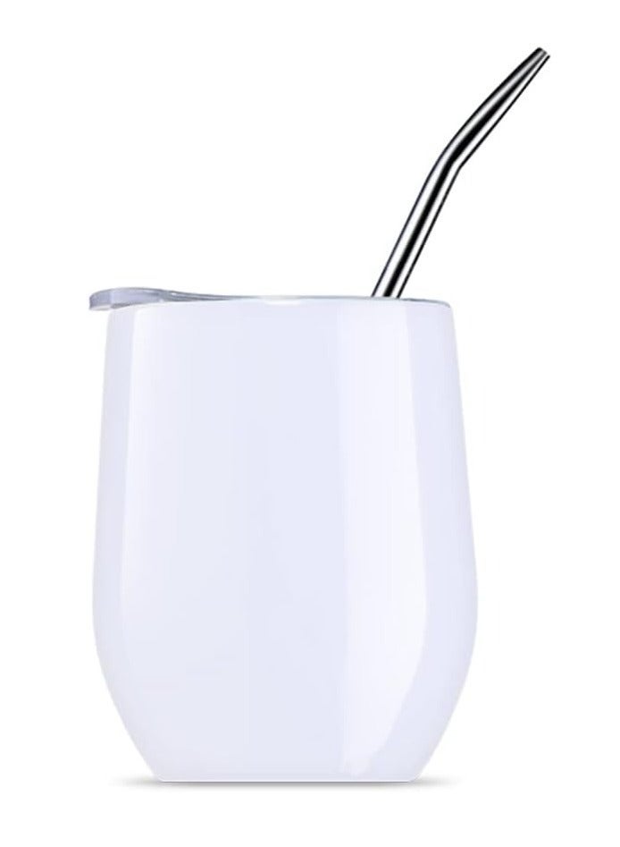 كوبرو كوب يربا متة من الستانلس ستيل  طبقتين 304 بغطاء مقاوم للحرارة وسهل الحمل كوب شاي مع شفاطة وفرشاة تنظيف - Image 1