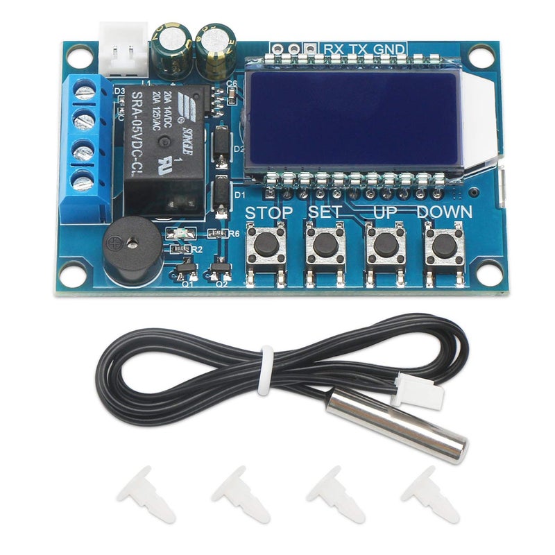 DROK Electronic Thermostat Controller, DC 6-30V 24V Digital Temperature Control Board -50 to +110 Degree Celsius High Accuracy LCD Digital Micro Temp Control Switch Module with Waterproof Sensor Probe - Image 4