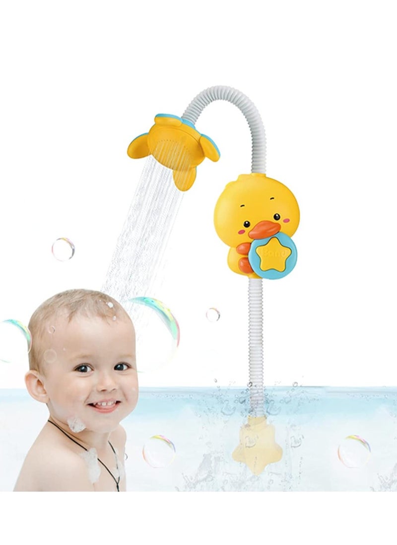 MUMS PLANET - Baby Bath Toys Electric Duck Water Pump with Hand Shower Sprinkler for Kids, Bathtub Shower Toy Game for Boys Girls, Kids Toys For Bath T - Image 1