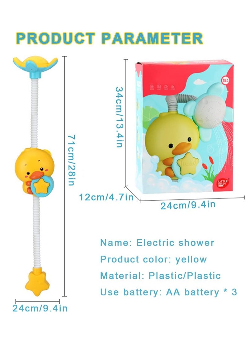 MUMS PLANET - Baby Bath Toys Electric Duck Water Pump with Hand Shower Sprinkler for Kids, Bathtub Shower Toy Game for Boys Girls, Kids Toys For Bath T - Image 1