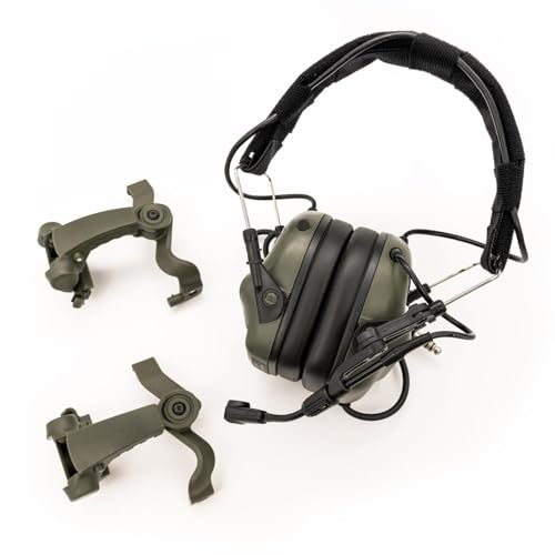 EARMOR M32X Tactical Headset for Helmet with ARC Rail Helmet Mount Adapters - Noise Canceling Headphones for Shooting & Hunting Earmuffs - Image 2
