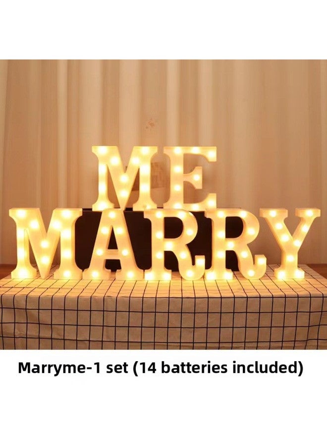 Birthday Proposal Confession Layout LED Letter Light Wedding Party Hotel Scene Decoration Trunk Surprise Light Batch 