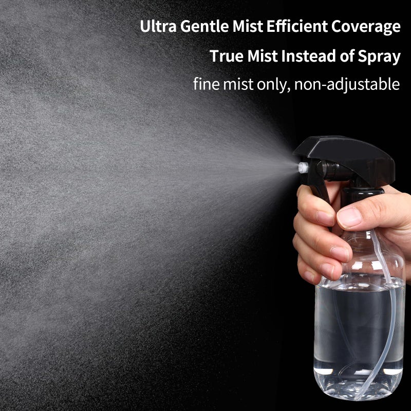 Calvalor Spray Nozzle For Bottles  Spray Bottle Nozzle Replacement Trigger Sprayer Nozzles Mist & Stream For Cleaning Solutions  Car Detailing  Garden  Fits 8  10  16  24  32 Oz Plastic & Glass Bottles(Black) - Image 3