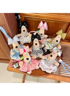 Generic Mermaid Ji Blue And White Contrast Glauced Princess Skirt Master Dog Plush Toy Keychain Car Interior Summer Play-Color:Green And White Contrast Love Style-Height:13cm Hand-woven Rope Style  - Image 5