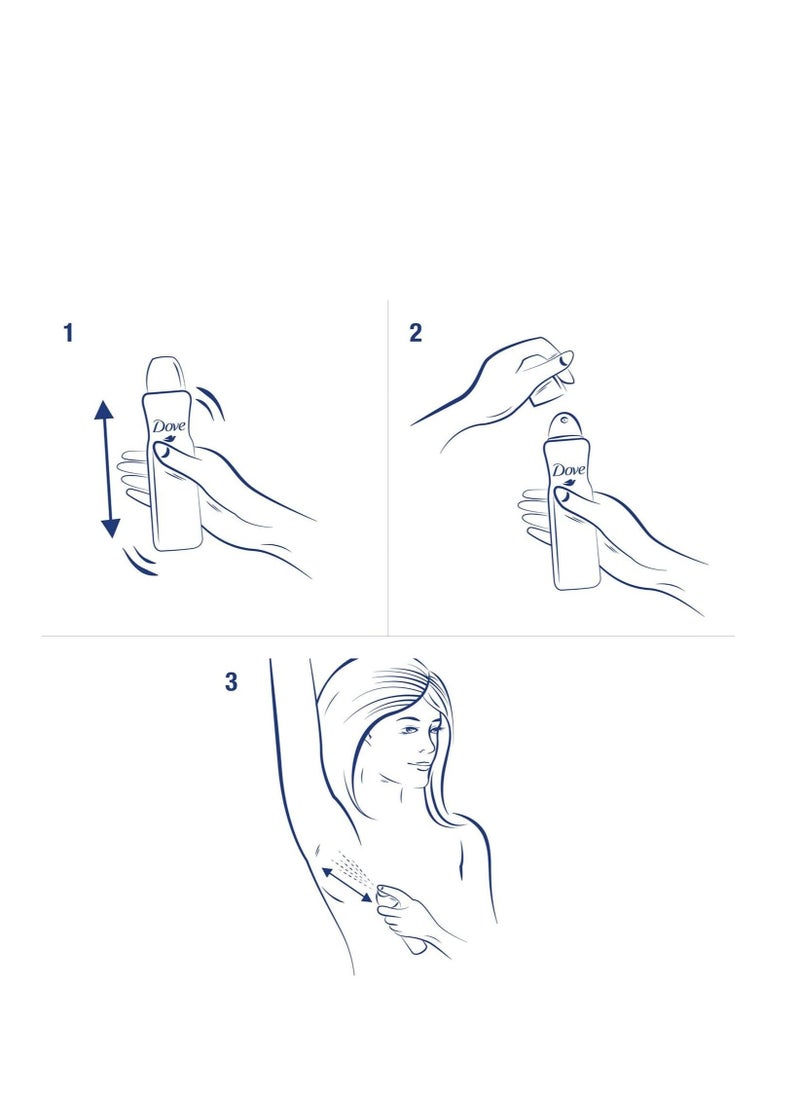 Dove - Pack Of 3 Dove Invisible Dry 150 Ml Spray - Image 1