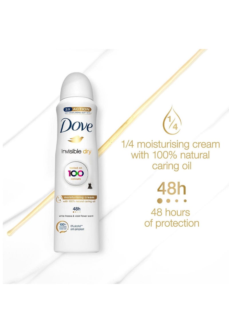 Dove - Pack Of 3 Dove Invisible Dry 150 Ml Spray - Image 1