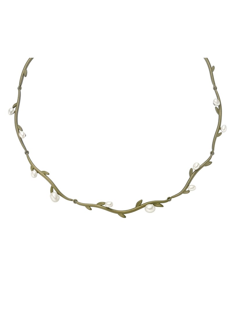 HEFANG Olive Leaf Vine Necklace - Image 1