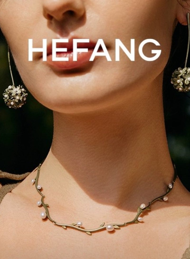 HEFANG Olive Leaf Vine Necklace - Image 2