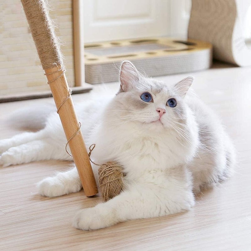SUMPIGGER Natural Sisal Rope for Cat Scratching Post 4/6/8 mm Hemp Rope Twisted Fiber Sisal Twine Repairing Cat Tree Scratcher Tower or DIY Projects - Image 4