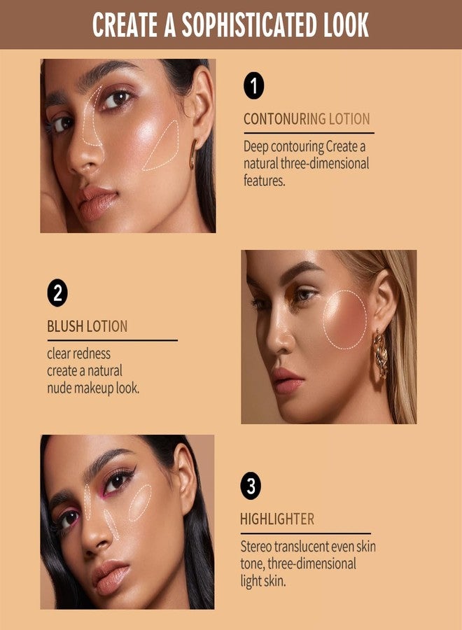 QIC Liquid Contour Beauty Wand,Liquid Blush Highlighter Makeup Stick with Applicator, Cream Bronzer Stick Natural Matte Finish, Nourishing Bronzer Stick Cream (09, 0.51 fl.oz) - Image 5