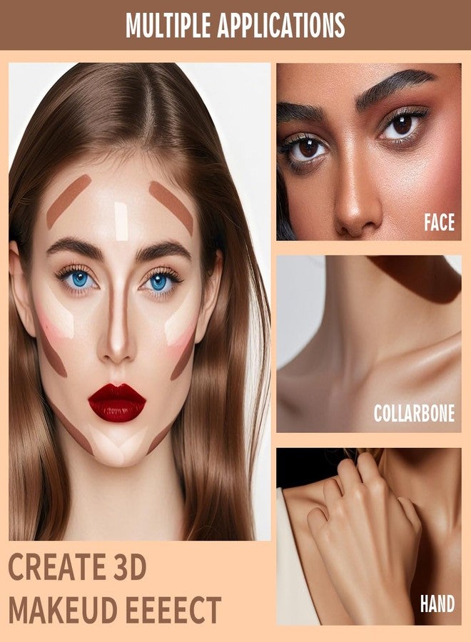 QIC Liquid Contour Beauty Wand,Liquid Blush Highlighter Makeup Stick with Applicator, Cream Bronzer Stick Natural Matte Finish, Nourishing Bronzer Stick Cream (09, 0.51 fl.oz) - Image 4