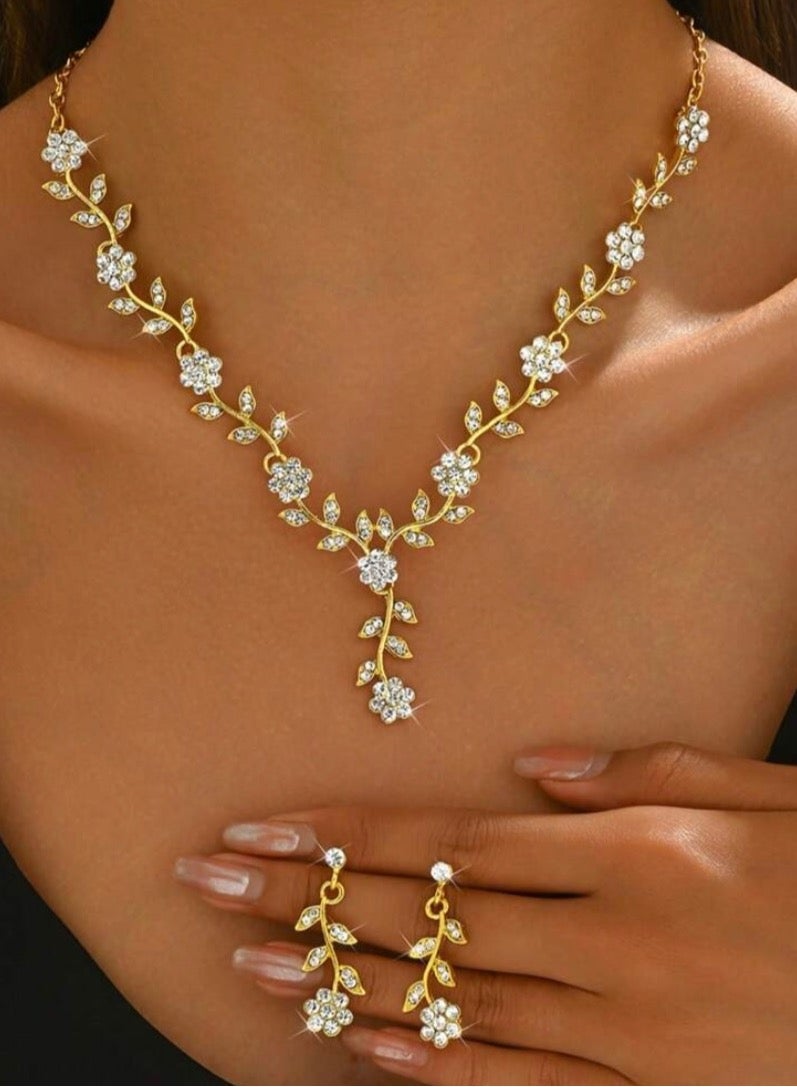 JewelryPalace Amazing Trendy Women's Zirconia Necklace And Earrings Jewellery Set 