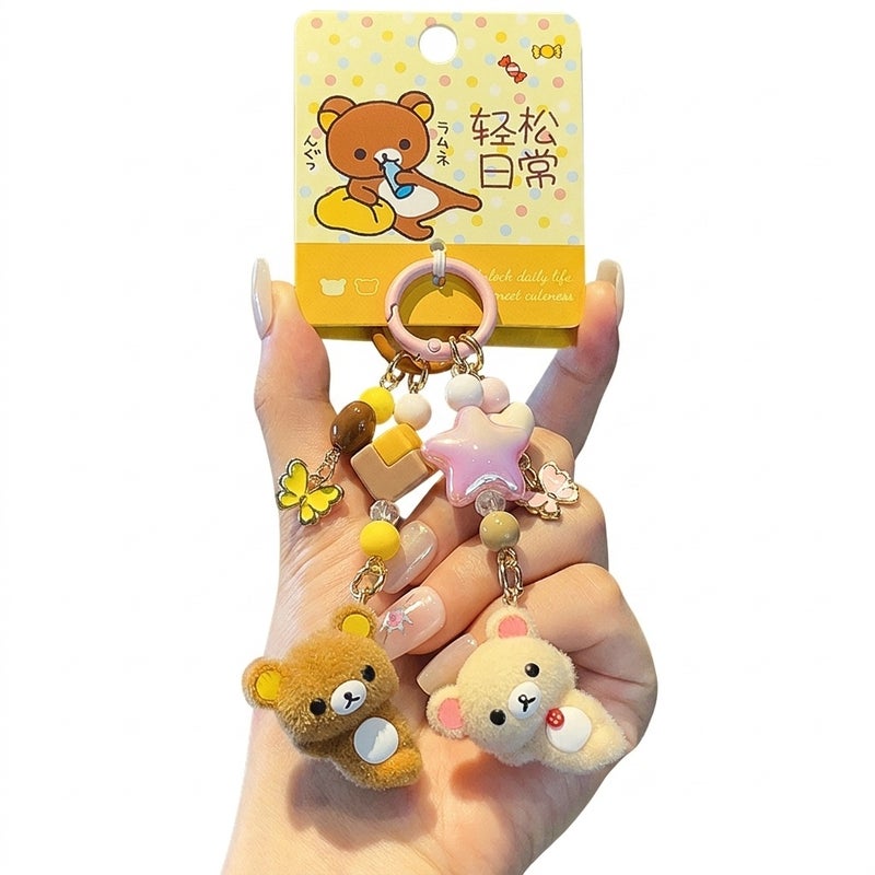 Rilakkuma Mini Series Keychain Cute Cartoon Plush Plush Keychain - Image 2