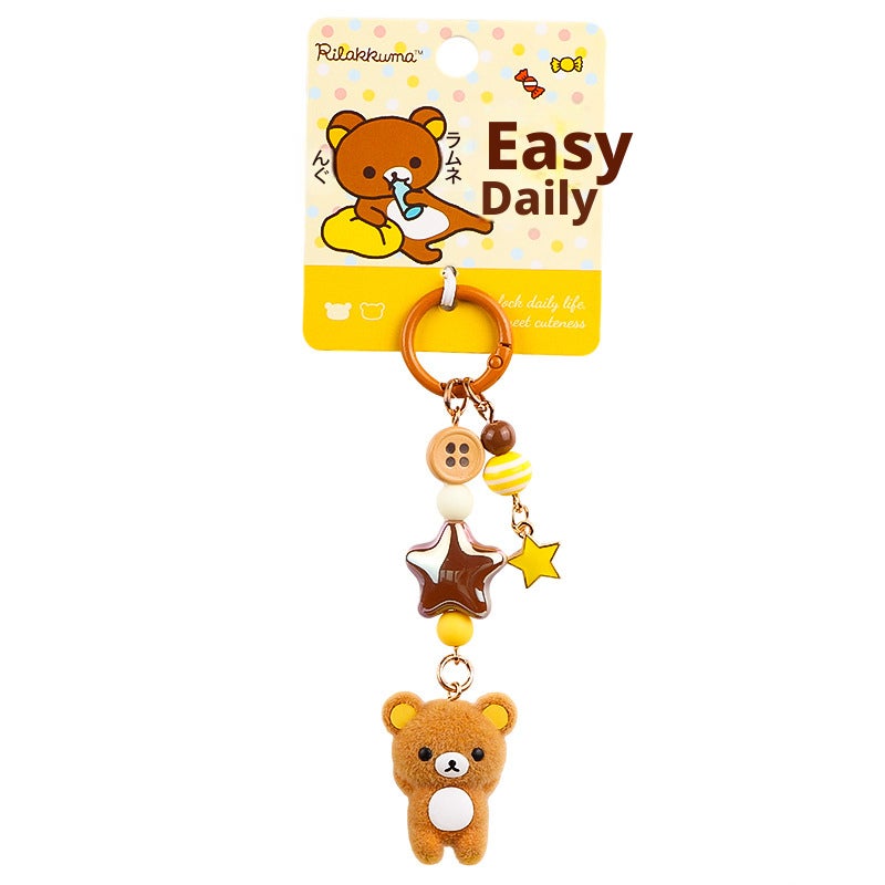 Rilakkuma Mini Series Keychain Cute Cartoon Plush Plush Keychain - Image 4