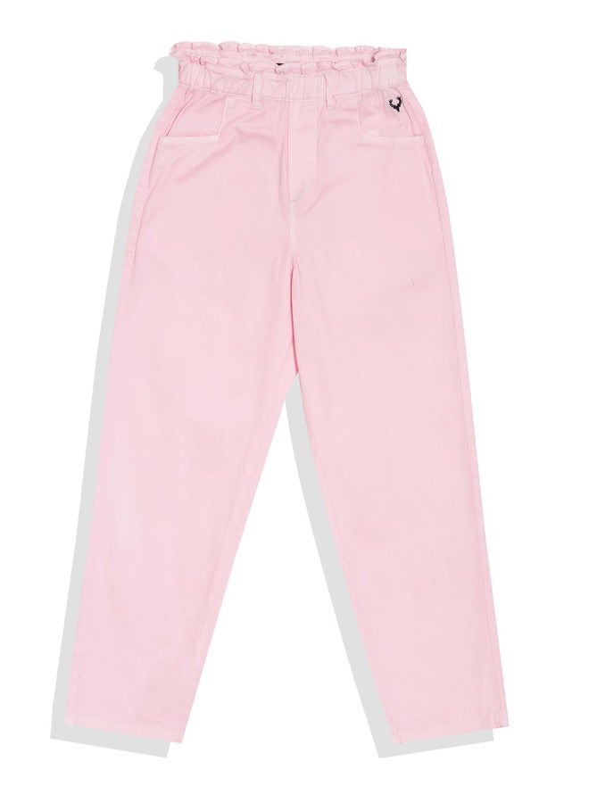 Allen Solly Girl's Slim Pants (AGTFEHWFF51814_Pink - Image 1