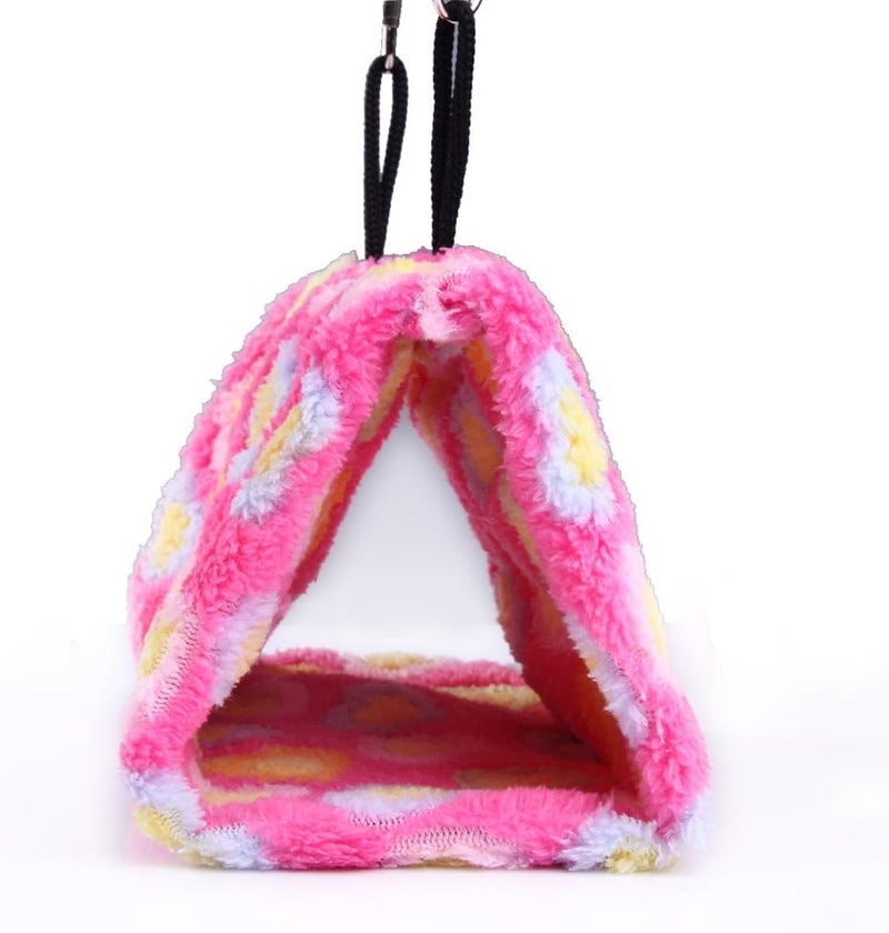 Vktech ® Plush Snuggle Bird Hammock Hanging Snuggle Cave Happy Hut Bird Parrot Hideaway Size M (23.5 * 22cm) (Pink) - Image 3