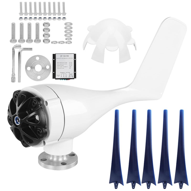 Wind Turbine Generator 1200W 5 Vane Industrial Supplies Low Vibration Small Windmill 12V - Image 5