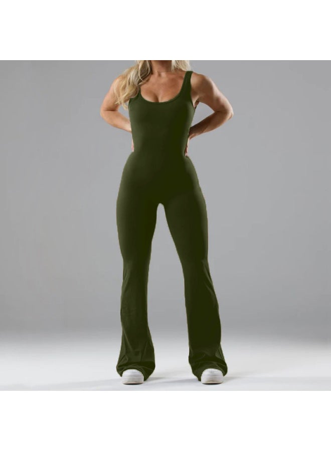 Fashionable Tight-fitting Yoga Jumpsuit  Casual Hollow-out Seamless Slim-fit Slimming Bodysuit