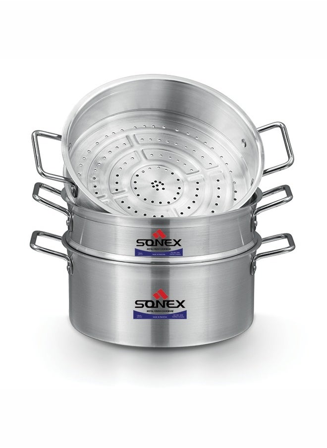 SONEX Galaxy 5-Layer Steamer – Premium Aluminium, 32 cm Diameter, Efficient Heat Distribution, Ideal for Healthy Cooking, Metal Finish, Perfect for Steaming Vegetables & Seafood, (15x9.5) cm - pzsku/Z222A72DE1260F98B27A7Z/45/_/1728741248/4c9c2e26-b4fe-456c-98c9-f0d160bbc209