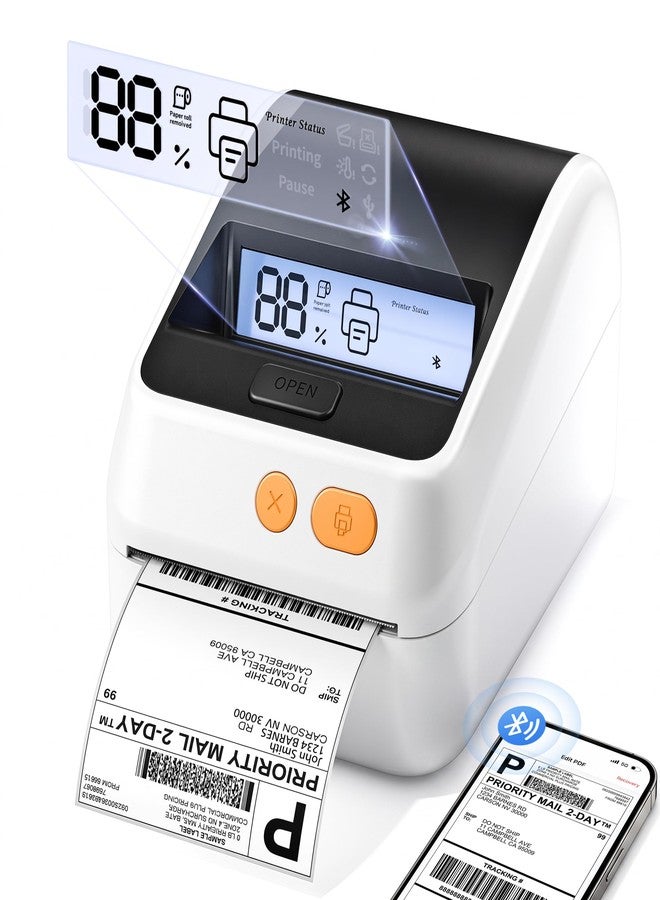 Phomemo Shipping Label Printer with Screen and Built-in Label Bin - Image 1