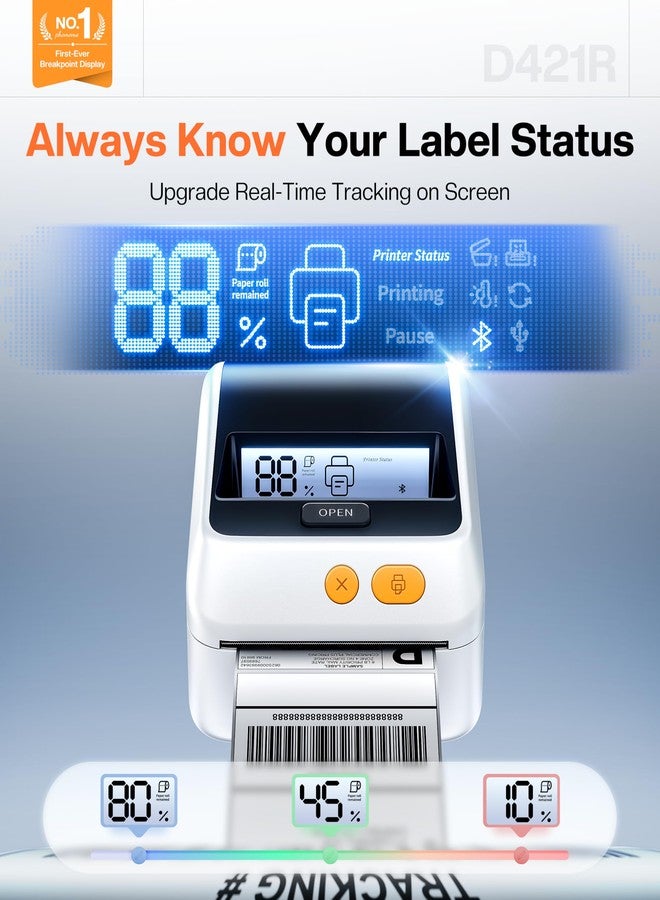 Phomemo Shipping Label Printer with Screen and Built-in Label Bin - Image 2