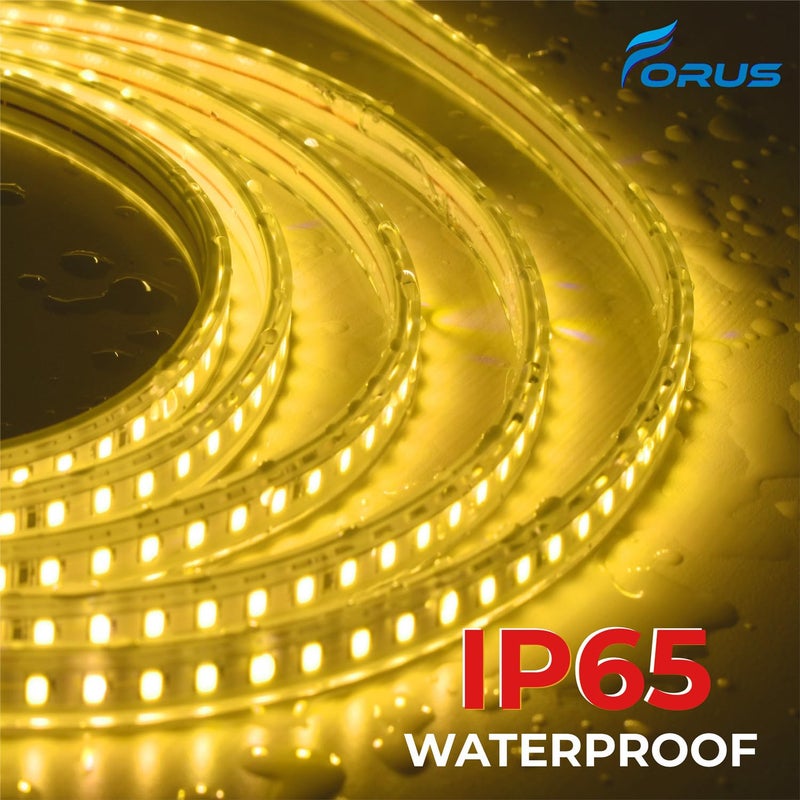 Forus Forus LED Rope Strip Light 25 Meters Yellow Waterproof Outdoor Indoor Flexible Lights for Home Balcony Ceiling Decor 2Year Warranty Perfect for Diwali Christmas Decoration - Image 4
