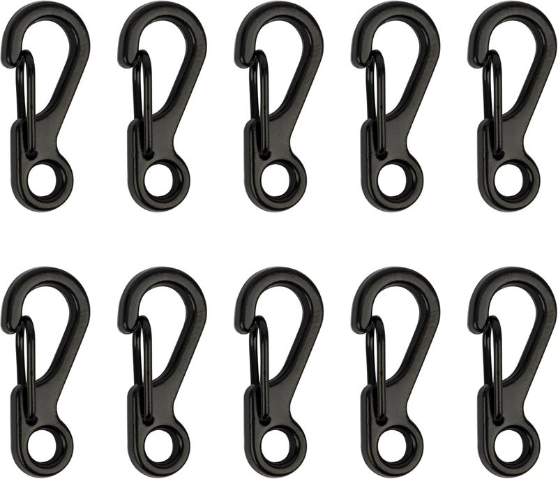 SWATOM Small Mini Carabiner Clip Tiny Spring Snap Hook Keychains Micro Carabiners for Paracord EDC Alloy Key Rings Outdoor Hiking Fishing Camping Backpack Accessories - Image 1