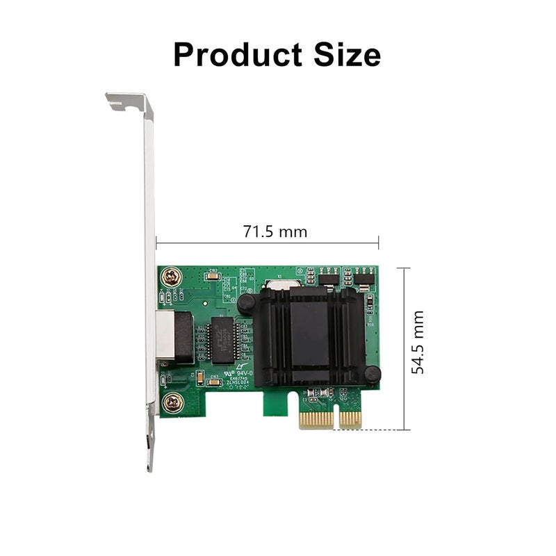 10جتيك 1G محول شبكة PCI-e جيجابت سطح المكتب (NIC) مع شريحة Intel 82574L، بطاقة شبكة إيثرنت 10/100/1000 ميجابت في الثانية، منفذ RJ45 نحاسي واحد، PCI-e X1، مقارنة مع Intel EXPI9301CT/EXPI9301CTBLK - Image 3