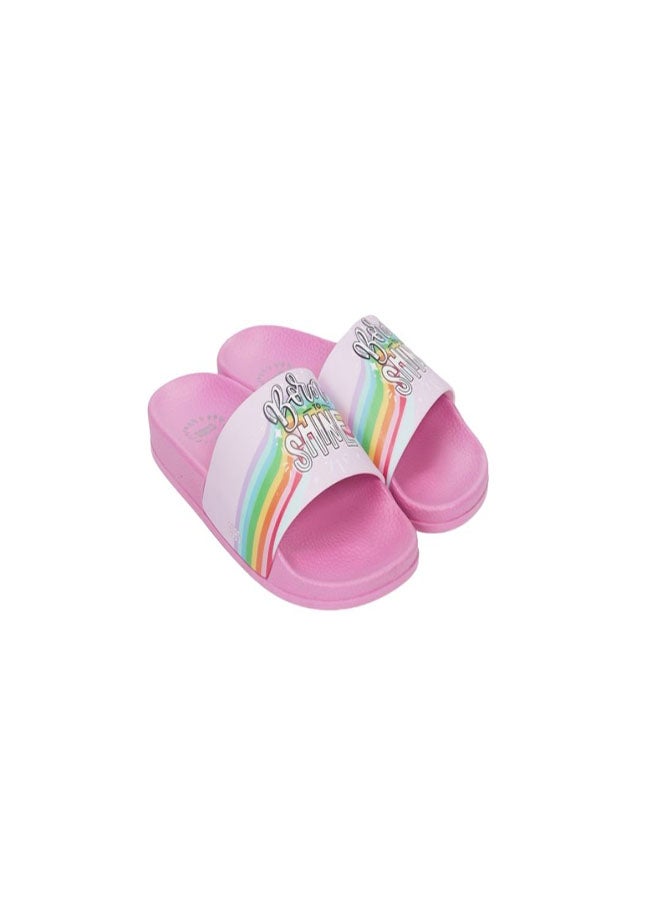 CUBS Rainbow Print Everyday Wear eco-friendly PVC Slides for Girls, Lightweight, Easy to Wash and Anti-Slip Soles - Image 4
