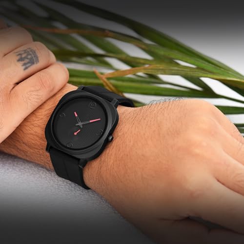 Acnos Unisex Analog Watch with Softest Silicone Strap Pink Needle Colors Quartz Movement Chronograph Style for Men & Boys - Image 5